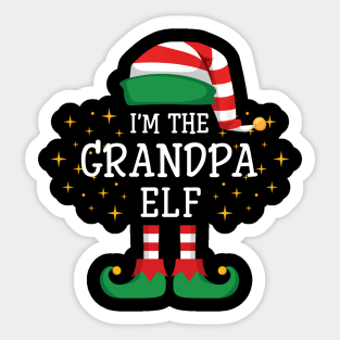 I'm The Grandpa Elf Matching Family Christmas Pajama Sticker